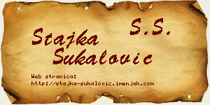 Stajka Šukalović vizit kartica